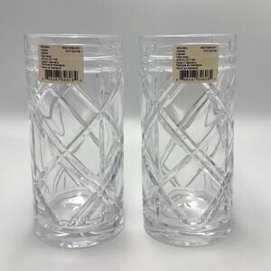 New Ralph Lauren Brogan Highball Two Glasses Lead Crystal Made in Germany